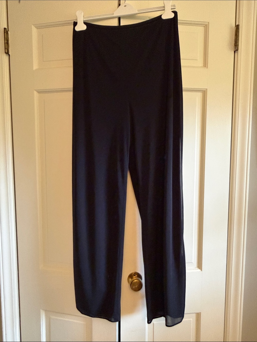 Kay Unger Black Side Alit Evening Pants